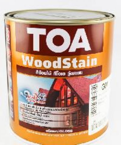 TOA Woodstain สีย้อมไม้กึ่งเงา-สีแดง S04 