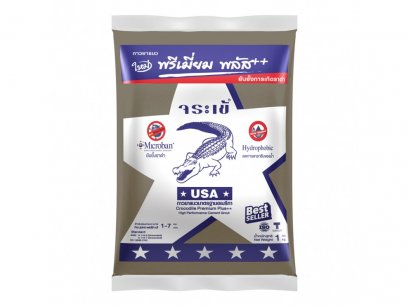 กาวยาแนวจระเข้พรีเมี่ยมพลัสเงิน สีน้ำตาลดินเหนียว 1 kg