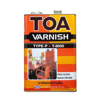 วานิชเงาใส เคลือบไม้ภายใน TOA T-800 0.946ลิตร 1/4