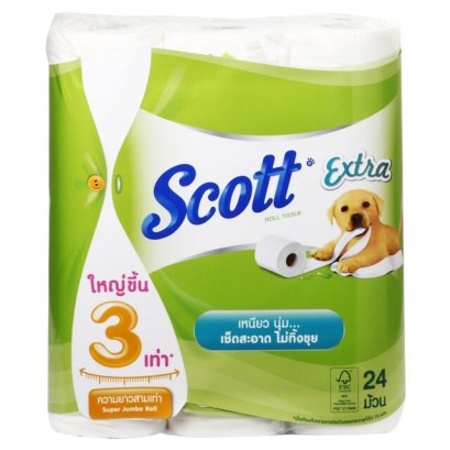 กระดาษชำระ สก๊อตต์ เอ็กซ์ตร้า (24 ม้วน)