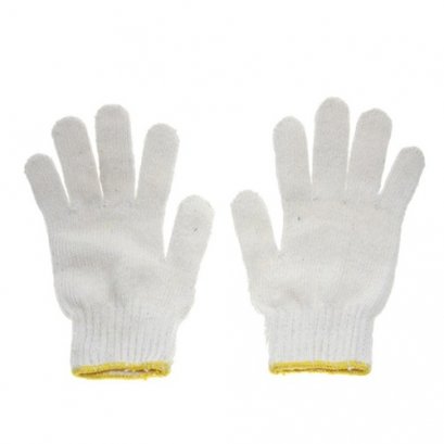 ถุงมือผ้าทอ 700 กรัม ขอบเหลือง