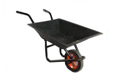 รถเข็นปูนล้อคู่ 12&quot; บาง (สีดำ)