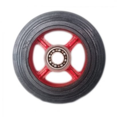 ล้อรถเข็นยางตัน 8&quot; พร้อม ลูกปืน