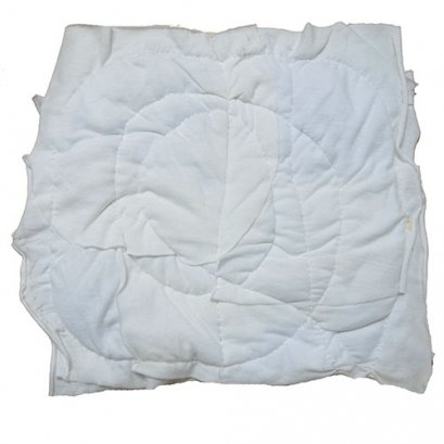 เศษผ้าเย็บวน สีขาว (25กก./ถุง)