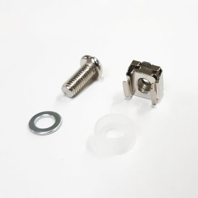 น๊อตยึดแร็ค 5/8&quot; x 10&quot; พร้อมแหวนและน๊อตตัวเมีย