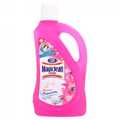 น้ำยาทำความสะอาดพื้น มาจิคลีน กลิ่นลิ่ลลี่บูเก้ สีชมพู 900 มล.