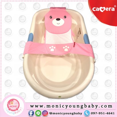 ตาข่ายรองอาบน้ำเด็กรูปหมีมีฟองน้ำ camera