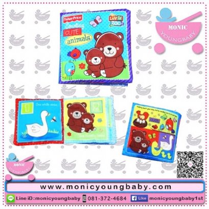 หนังสือผ้า Fisher Price สอนนับเลข Counting Cute Animals