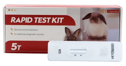 ชุดตรวจเชื้อบิดทางเดินอาหารสําหรับ กระต่าย Rabbit Giardia Antigen Test (RA.GIA Ag)