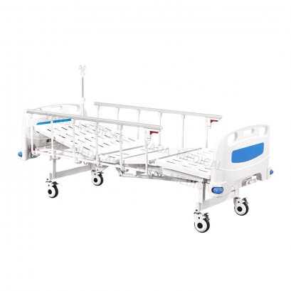 เตียงผู้ป่วยมือหมุน 2 ไกร์ ราวสไลด์
