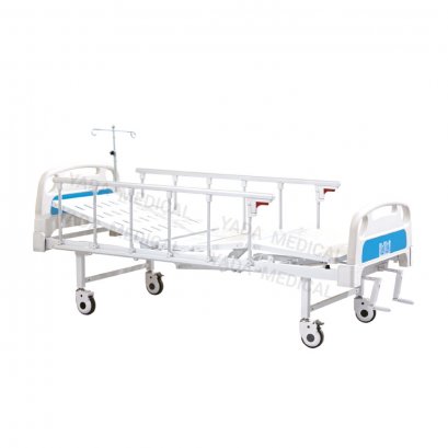 เตียงผู้ป่วยมือหมุน 2 ไกร์ ราวสไลด์