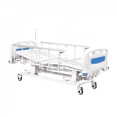 เตียงผู้ป่วยมือหมุน 3 ไกร์ ราวสไลด์