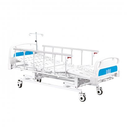 เตียงผู้ป่วยมือหมุน 3 ไกร์ ราวสไลด์