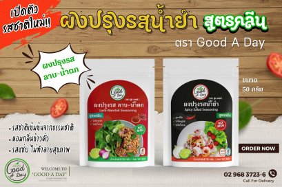 GOOD A DAY เปิดตัวผงปรุงรสรูปแบบใหม่ 2 รสชาติ พกพาสะดวก