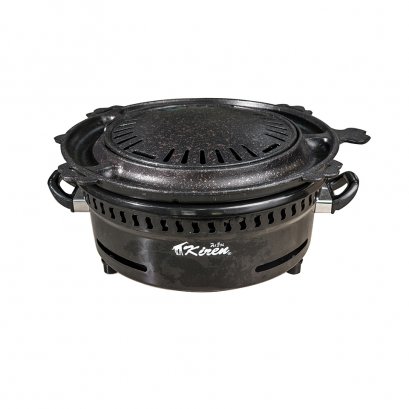 เตาย่างถ่าน แผ่นย่างขอบย่างชีส-ไข่ เคลือบเทปล่อน แบบซี่รอบนอก พรีเมียม รุ่น CE20A4