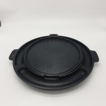 KIREN BBQ แผ่นย่างขอบย่างชีส-ไข่ เคลือบเทปล่อน แบบเรียบ พรีเมียม ขนาด 38 cm รุ่น CE03