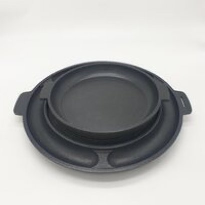 KIREN BBQ แผ่นย่างขอบย่างชีส-ไข่ เคลือบเทปล่อน แบบกระทะลึก พรีเมียม ขนาด 38 cm รุ่น CE05