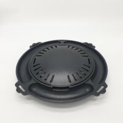 KIREN BBQ แผ่นย่างขอบย่างชีส-ไข่ เคลือบเทปล่อน แบบซี่รอบนอก พรีเมียม ขนาด 36 cm รุ่น CE10