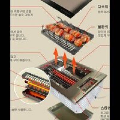 KIREN BBQ เตาไฟฟ้าฮาโลเจนแบบไร้ควัน สี่เหลี่ยมผืนผ้า Model FI08