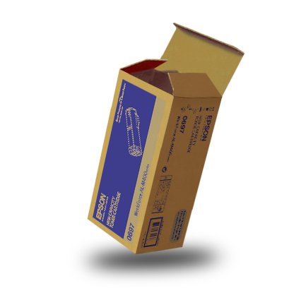 กล่องไดคัทฝาเสียบขนาด : 12.3 x 12.3 x 30.3 cm.