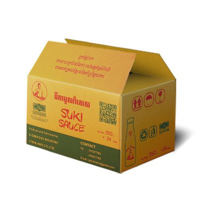 กล่องลูกฟูก 5 ชั้นลอน BC ขนาด : 32 x 37 x 28.2 cm.