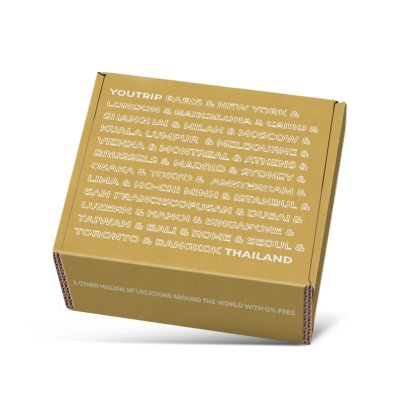 กล่องกระดาษไปรษณีย์ ขนาด : 23.5 x 23.5 x 6 cm.