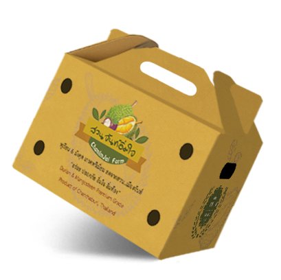 กล่องไดคัทหูหิ้วขนาด : 35 x 50 x 22 cm.