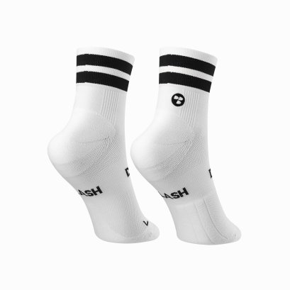 Performance Sock – Low Double Slash White