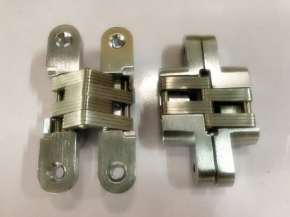 บานพับซ่อนข้อเสือ 19*96 มม.สีสแตนเลสด้าน