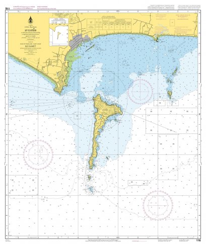 แผนที่เดินเรือ หมายเลข 116  เกาะเสม็ด