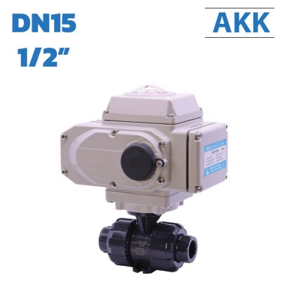 DN15 1/2&quot; Electric UPVC Ball Valve Double union type