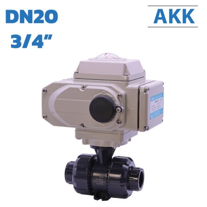 DN20 3/4" Electric UPVC Ball Valve Double union type