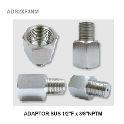 1/2&quot; F x 3/8.&quot; NPTM SUS