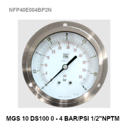 0-4 BarØ 4&quot; Brass Back Connect 1/2&quot;