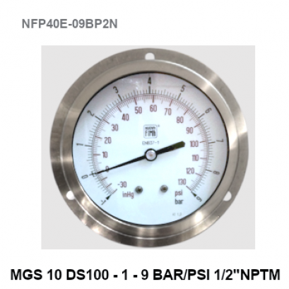 -1-9 BarØ 4&quot; Brass Back Connect 1/2&quot;