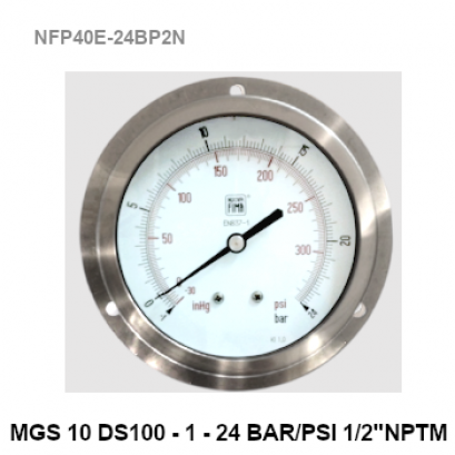 -1-24 BarØ 4&quot; Brass Back Connect 1/2&quot;