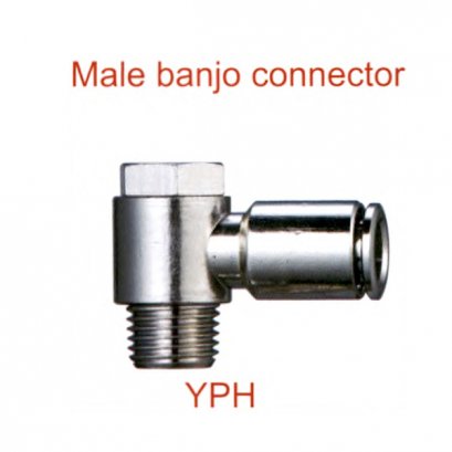 YPH ข้อต่องอ ทองเหลืองชุบนิเกิล