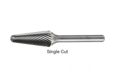 SL Included Angle &bull; Single-Cut Burs &bull; Inch