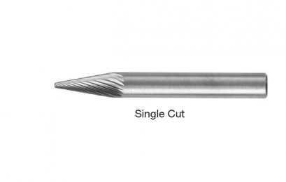 SM-M Pointed Cone &bull; Single-Cut Burs &bull; Metric