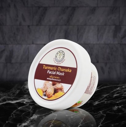 ผงสมุนไพร พอกหน้า ขมิ้น-ทานาคา 50g.