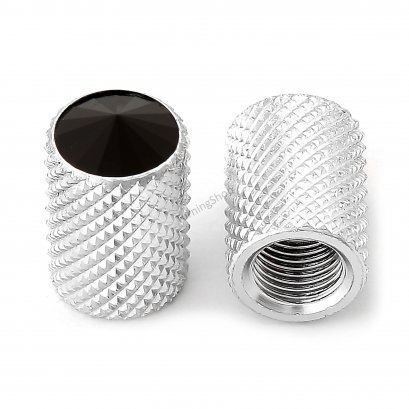 จุกลม รถยนต์ รถจักรยานยนต์ รุ่นหัวพลอยตัด - สีดำ