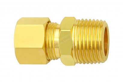 ข้อต่อตรงตัวผู้ตาไก่เดี่ยว Compression Male Connector