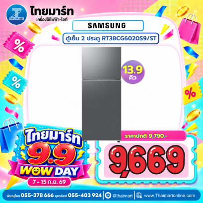 SAMSUNG ตู้เย็น 2 ประตู 13.9Q สีเทา รุ่น RT38CG6020S9ST