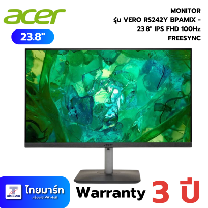 MONITOR (จอมอนิเตอร์) ACER VERO RS242Y BPAMIX - 23.8" IPS FHD 100Hz FREESYNC