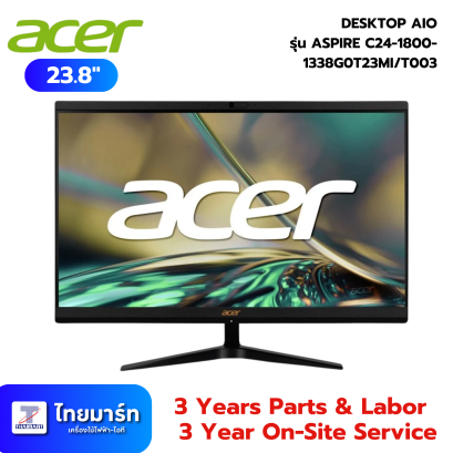 ACER DESKTOP AIO ASPIRE C24-1800-1338G0T23MI/T003 BLACK  (DQ.BL0S.T001)