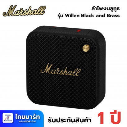 MARSHALL ลำโพงบลูทูธ Marshall Willen Black and Brass