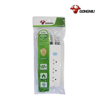 ปลั๊กรางไฟ 1 สวิตซ์เปิด-ปิด 3 ช่อง (GONGNIU) รุ่น T1030-3M