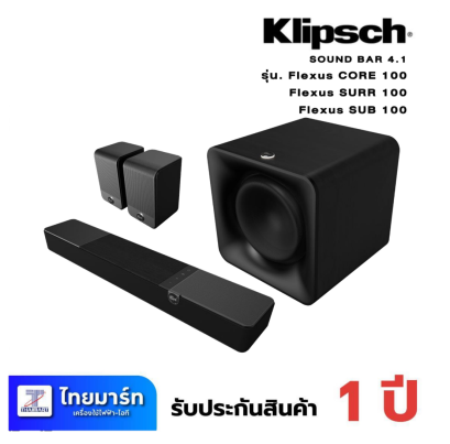 Klipsch Flexus CORE 100 + Flexus SUB 100 + Flexus SURR 100 Dolby Atmos Sound Bar 4.1 Channel