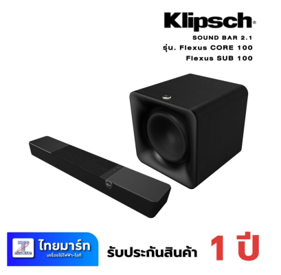 Klipsch Flexus CORE 100 + Flexus SUB 100 Dolby Atmos Sound Bar 2.1 Channel