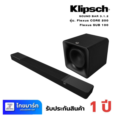 Klipsch Flexus CORE 200 + SUB 100 Dolby Atmos Sound Bar 3.1.2 Channel